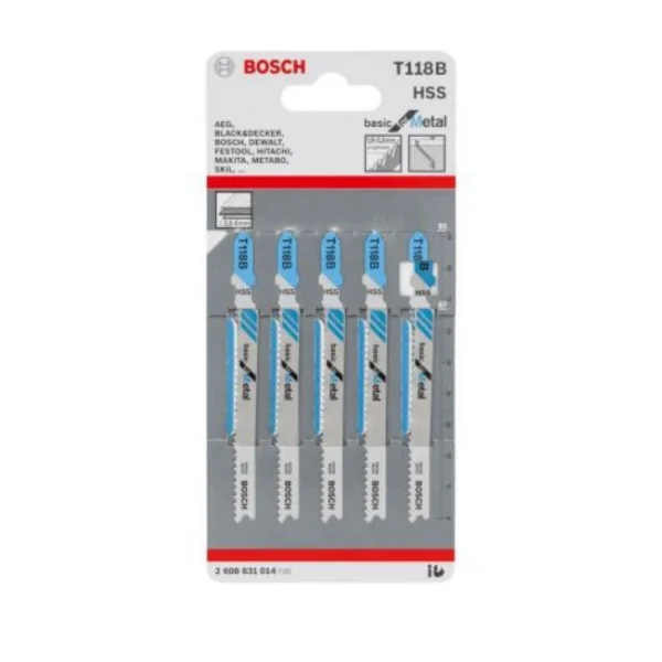 Bosch T118B HSS Basic for Metal 5Pack