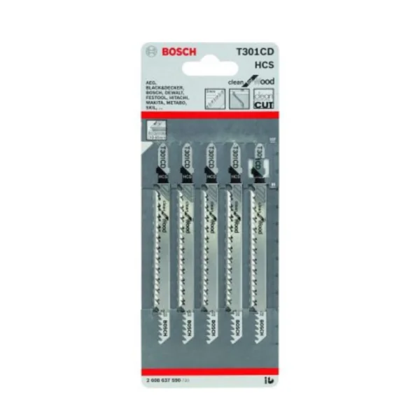 Bosch T301CD HCS Clean for Wood 5Pack