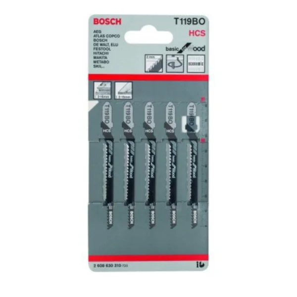 Bosch T119BO HCS Basic for Wood 5Pack