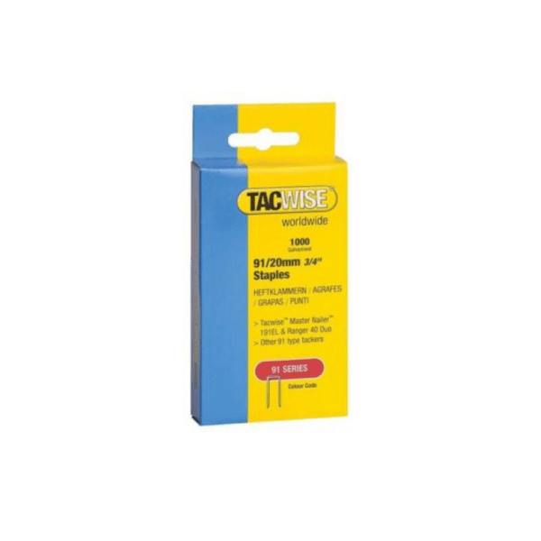 Tacwise 91 Series – Galvanised 91-20mm – 1000