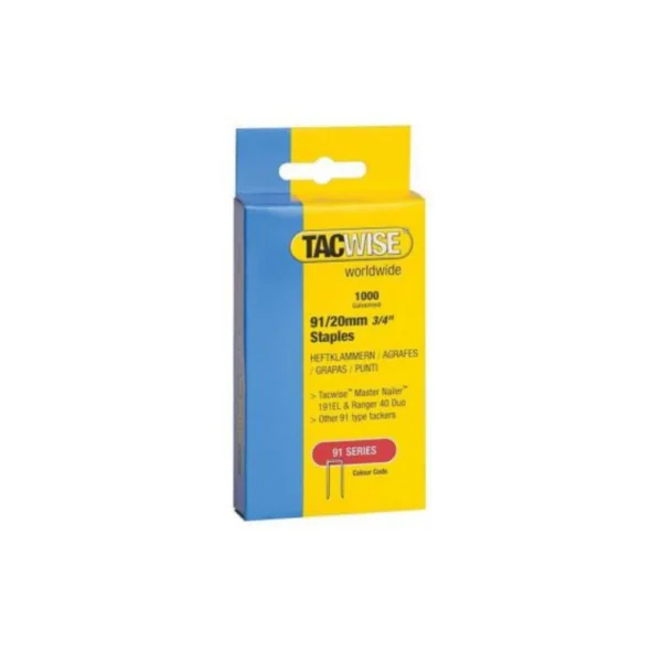 Tacwise 91 Series – Galvanised 91-20mm – 1000