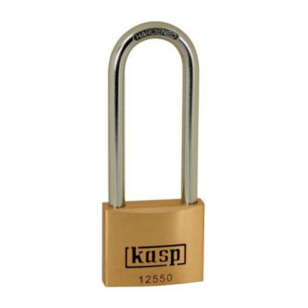 Kasp Premium Brass Padlock – 50x80mm – Long Shackle