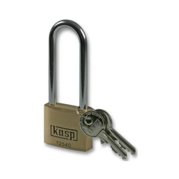 Kasp Premium Brass Padlock – 40x63mm – Long Shackle