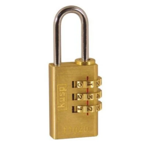 Kasp Brass Combination Padlock – 20mm