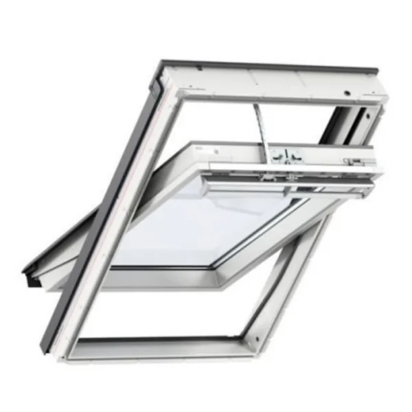 VELUX Solar Centre-Pivot Triple Glazing White Painted 55x118cm GGL CK06 206630